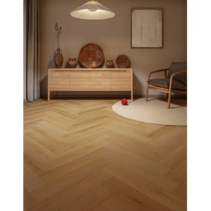 Каменно-полимерная плитка My Step Aqua Herringbone Cork EWH-7136