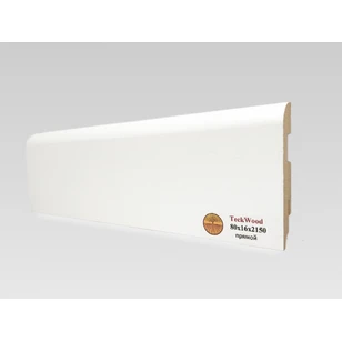 Плинтус МДФ Teckwood Белый прямой 80x16x2150
