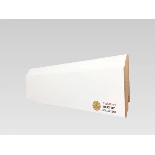 Плинтус МДФ Teckwood Белый Вектор 80x16x2150