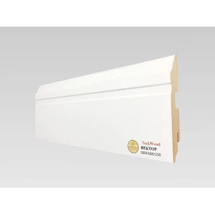 Плинтус МДФ Teckwood Белый Вектор 100x16x2150