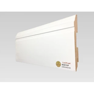 Плинтус МДФ Teckwood Белый Вектор 120x16x2150