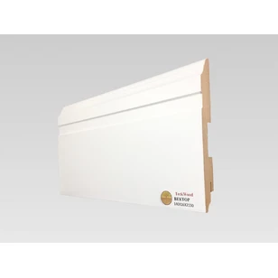 Плинтус МДФ Teckwood Белый Вектор 140x16x2150