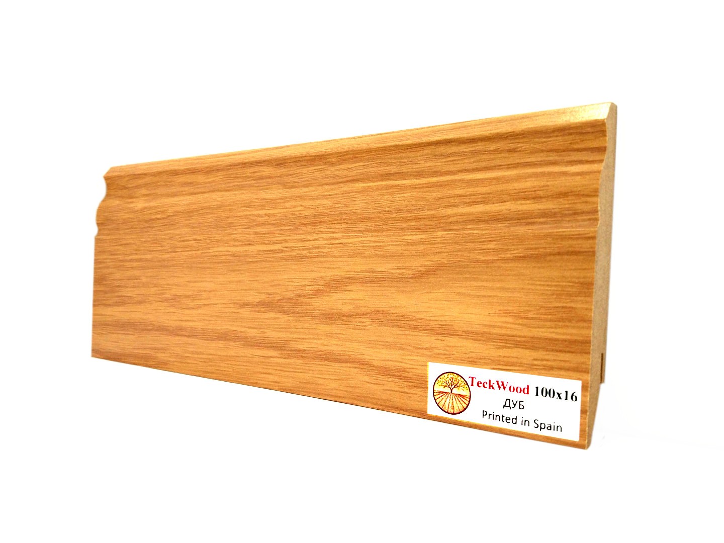 Отделка стен и потолка Плинтус МДФ Teckwood Дуб 100x16x2150