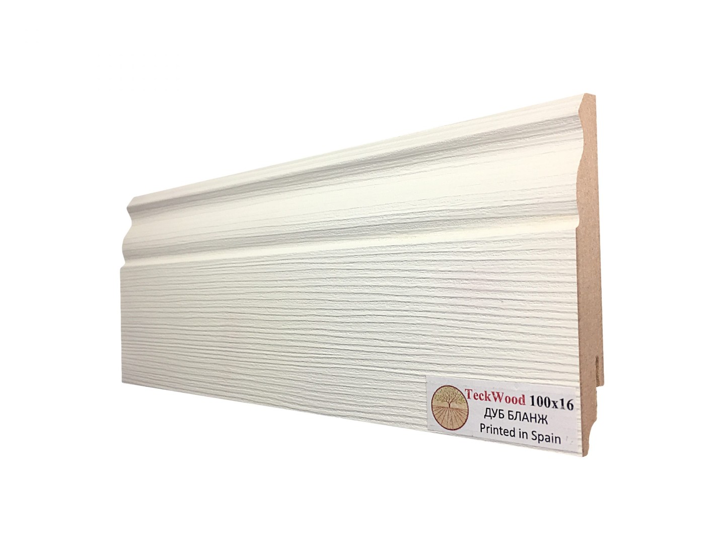 Отделка стен и потолка Плинтус МДФ Teckwood Дуб Бланж 100x16x2150