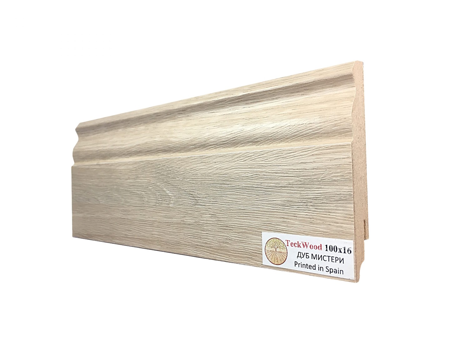 Отделка стен и потолка Плинтус МДФ Teckwood Дуб Мистери 100x16x2150