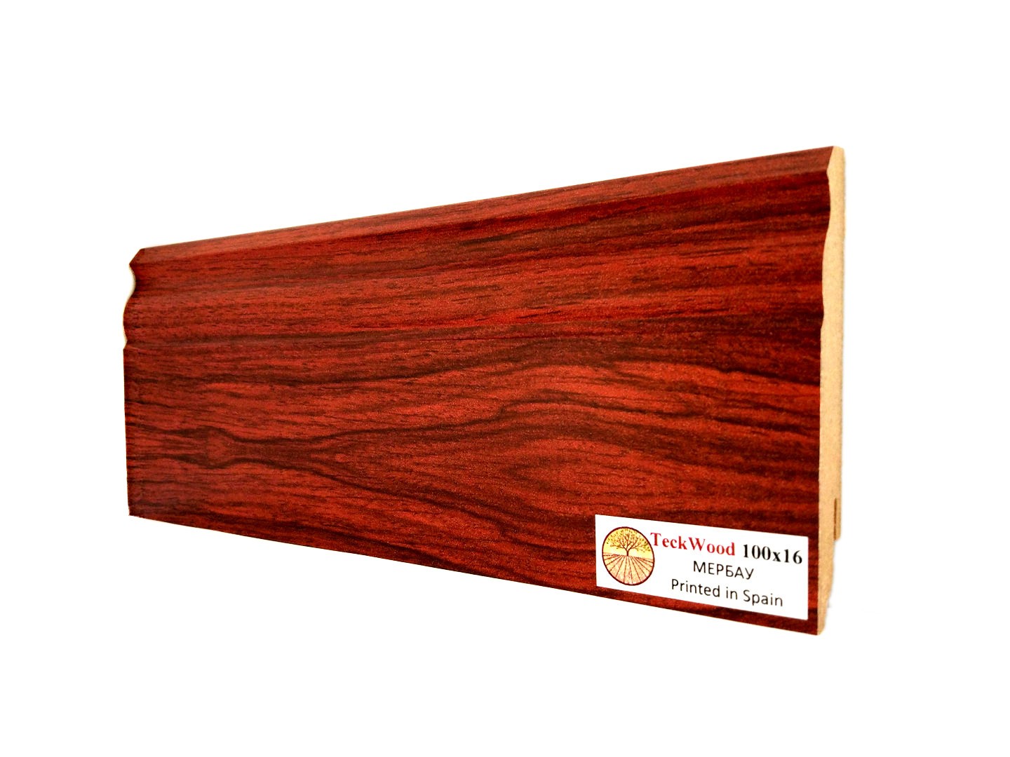 Отделка стен и потолка Плинтус МДФ Teckwood Мербау 100x16x2150