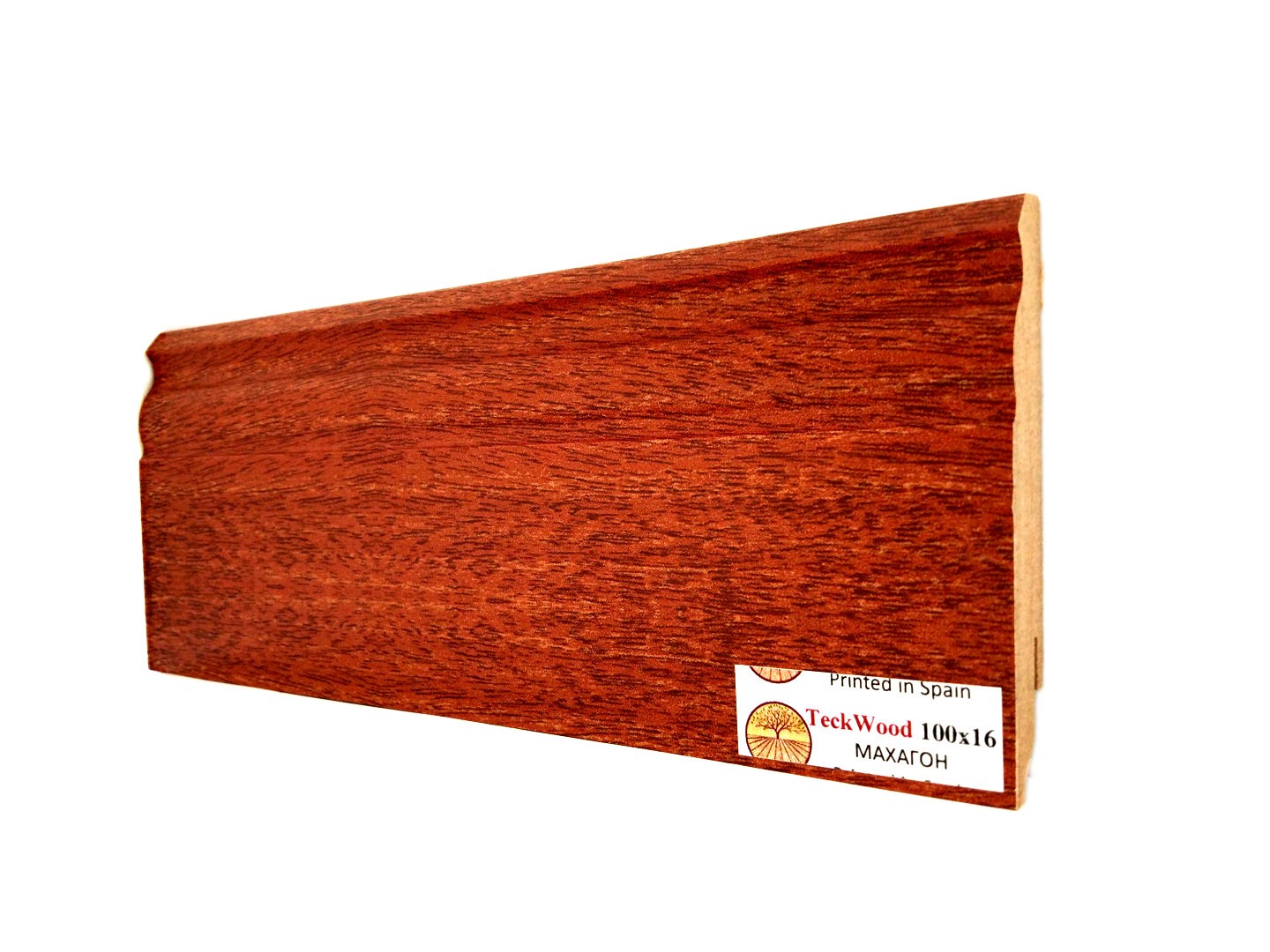 Отделка стен и потолка Плинтус МДФ Teckwood Махагон 100x16x2150