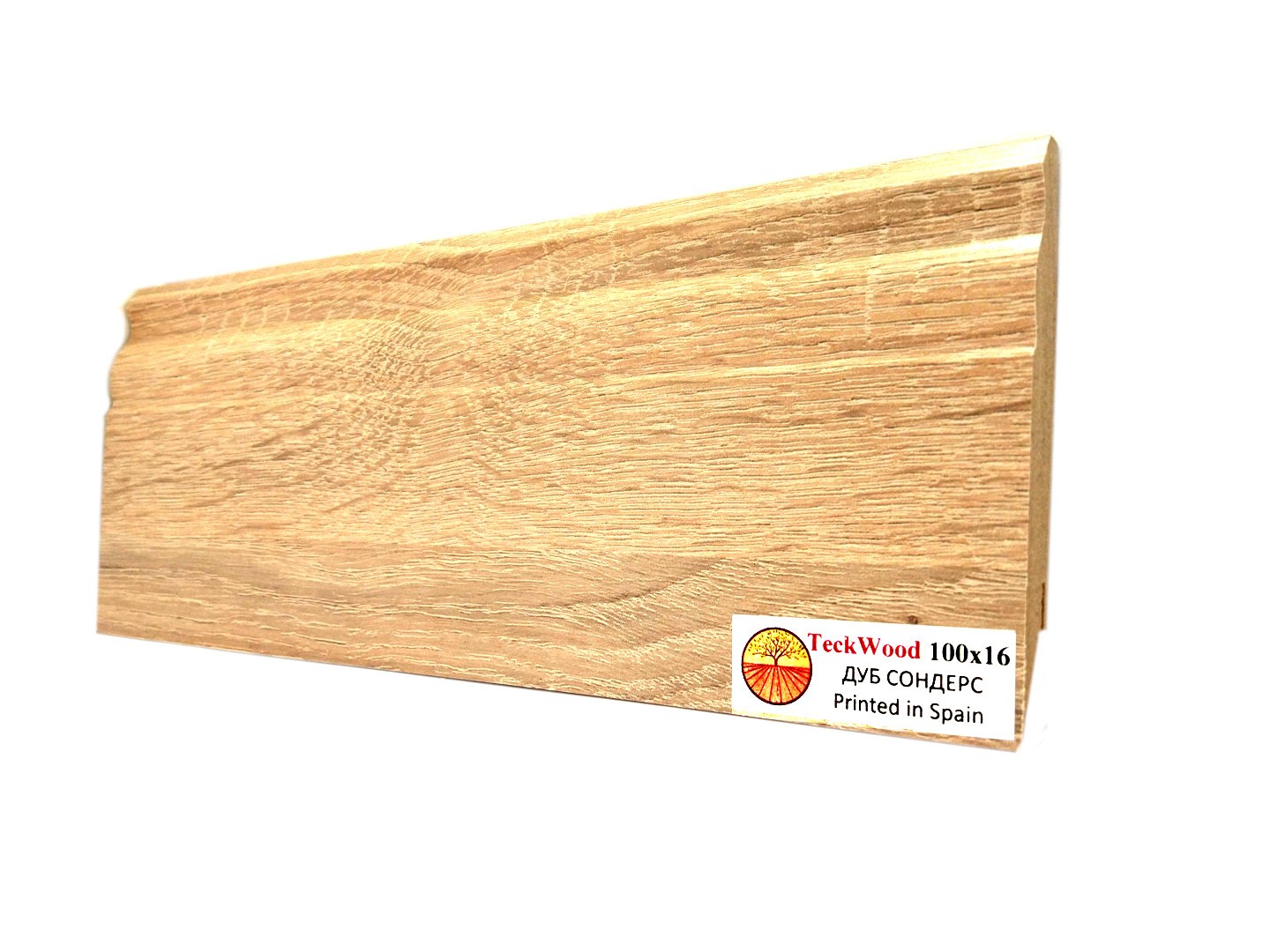 Отделка стен и потолка Плинтус МДФ Teckwood Дуб Сондерс 100x16x2150