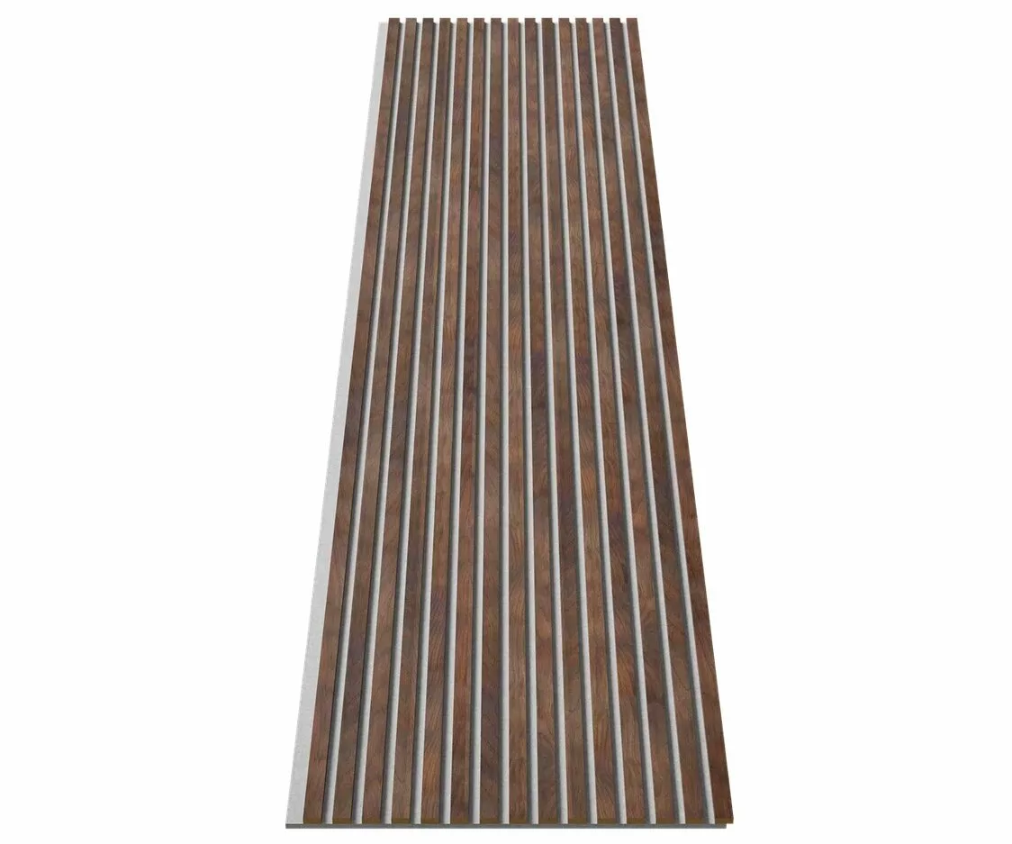 Отделка стен и потолка Акустическая панель Cosca, 2750х600х19мм, серый войлок, дуб барон темный