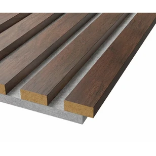 Акустическая панель Cosca, 2750х600х19мм, серый войлок, дуб барон темный