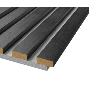 Акустическая панель Cosca, 2750х600х19мм, серый войлок, дуб графит