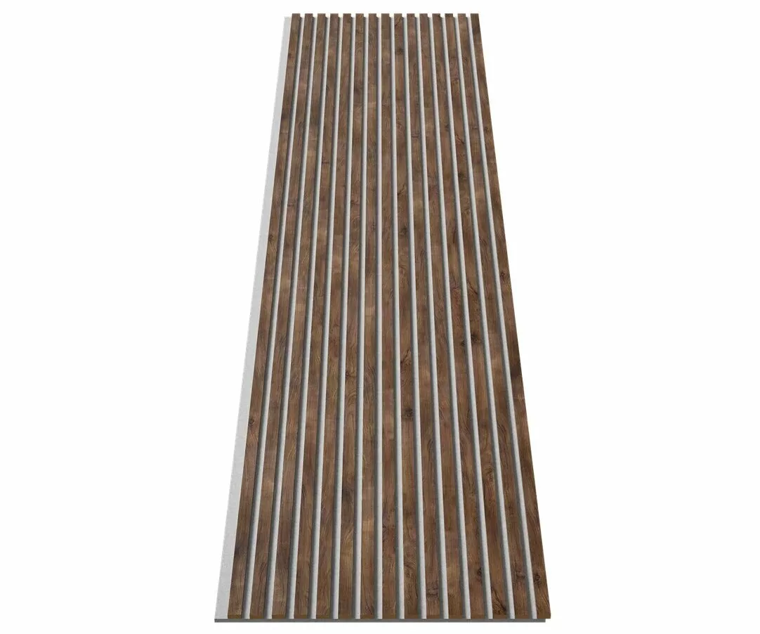 Отделка стен и потолка Акустическая панель Cosca, 2750х600х19мм, серый войлок, дуб старинный натуральный