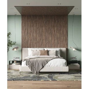 Акустическая панель Cosca, 2750х600х19мм, серый войлок, дуб старинный натуральный