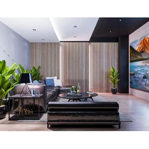 Акустическая панель Cosca, 2750х600х19мм, серый войлок, ясень тирамису