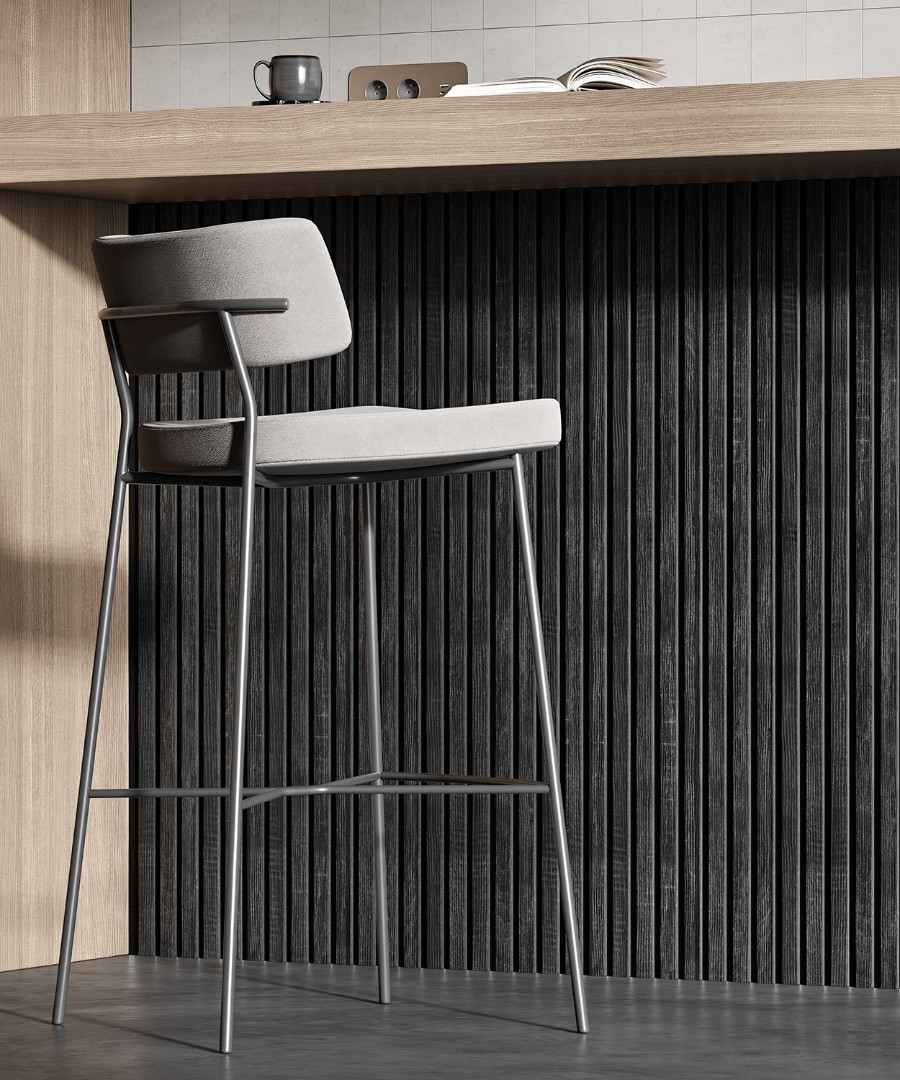 Отделка стен и потолка Акустическая панель Cosca, 1200х600х19мм, черный войлок, дуб графит