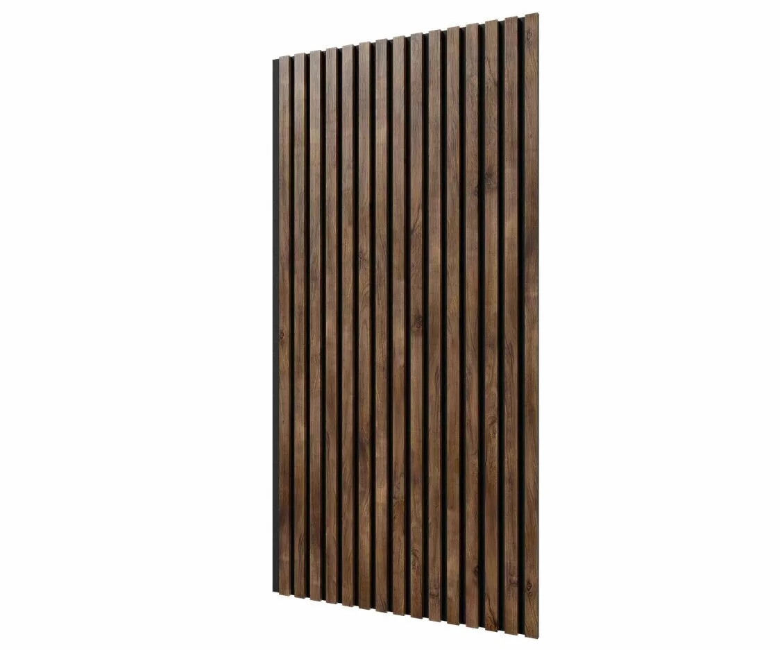 Отделка стен и потолка Акустическая панель Cosca, 1200х600х19мм, черный войлок, дуб старинный натуральный