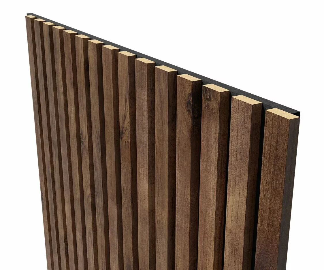 Отделка стен и потолка Акустическая панель Cosca, 1200х600х19мм, черный войлок, дуб старинный натуральный