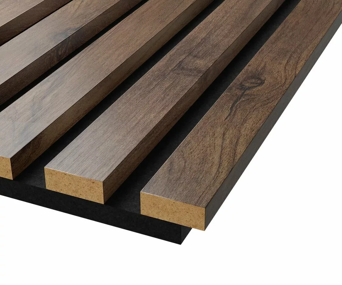 Отделка стен и потолка Акустическая панель Cosca, 1200х600х19мм, черный войлок, дуб старинный натуральный