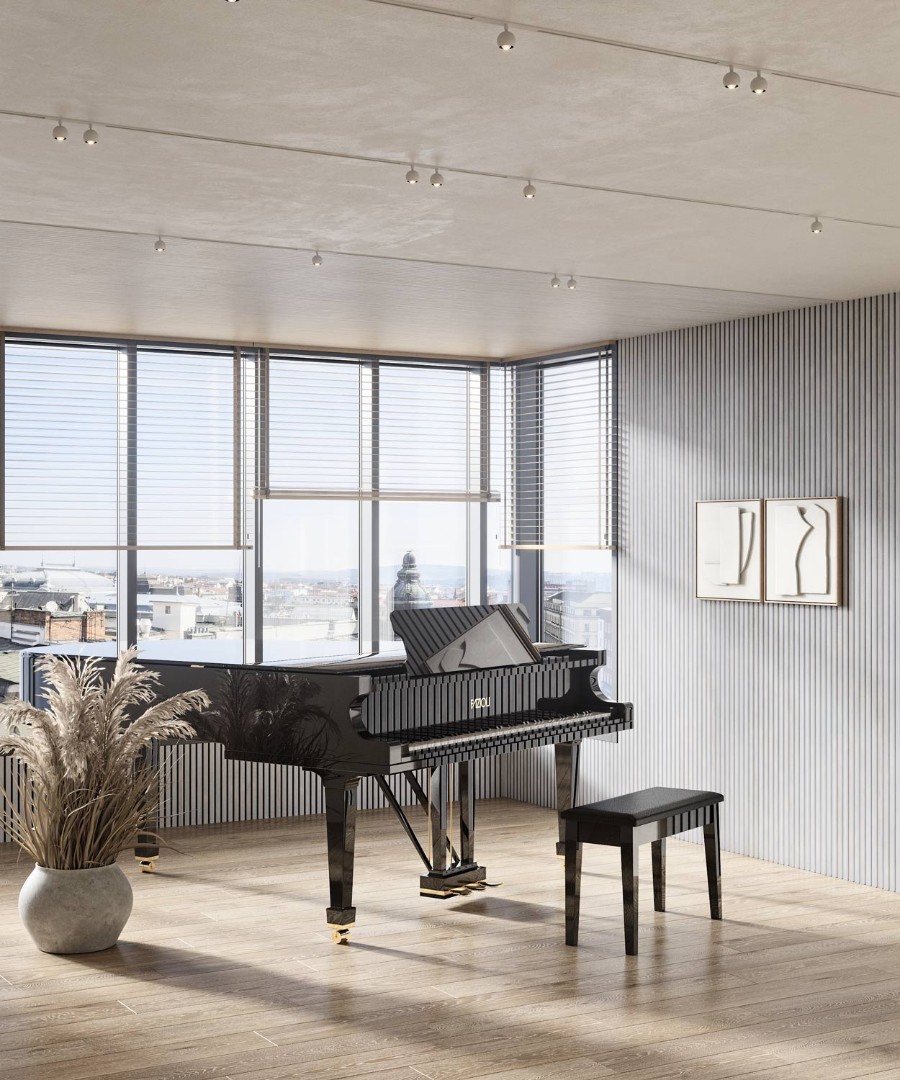 Отделка стен и потолка Акустическая панель Cosca, 1200х600х19мм, черный войлок, дуб старинный светло-серый