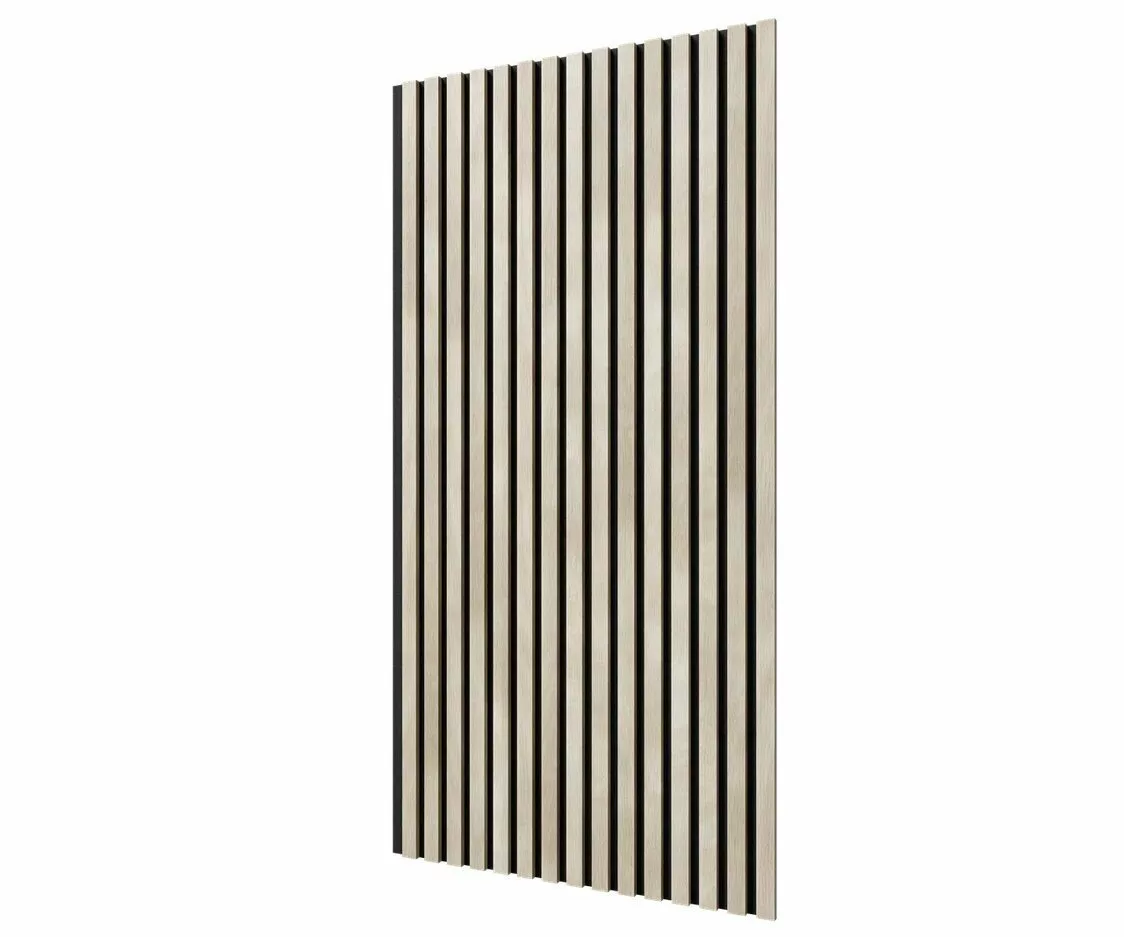 Отделка стен и потолка Акустическая панель Cosca, 1200х600х19мм, черный войлок, ясень кристалл