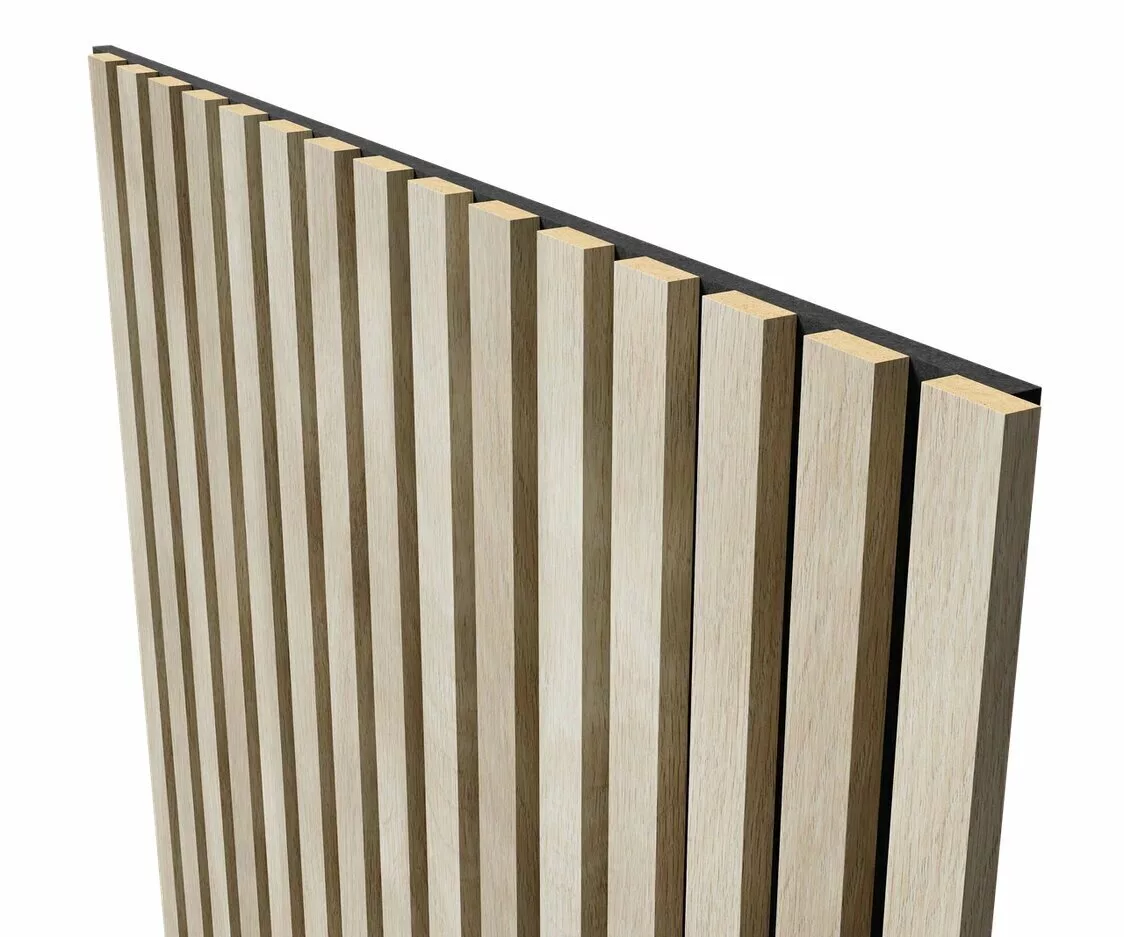 Отделка стен и потолка Акустическая панель Cosca, 1200х600х19мм, черный войлок, ясень кристалл