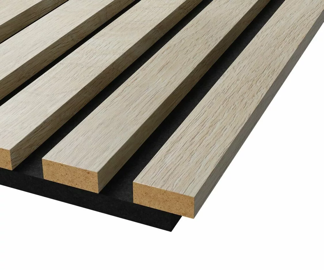 Отделка стен и потолка Акустическая панель Cosca, 1200х600х19мм, черный войлок, ясень кристалл