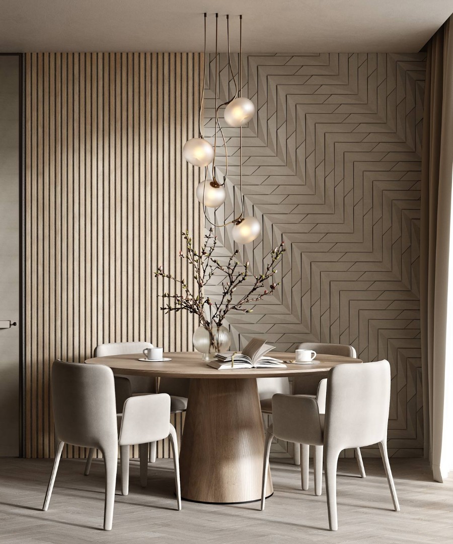 Отделка стен и потолка Акустическая панель Cosca, 1200х600х19мм, черный войлок, ясень тирамису