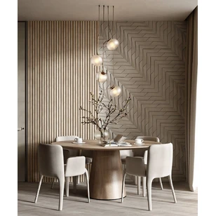 Акустическая панель Cosca, 1200х600х19мм, черный войлок, ясень тирамису