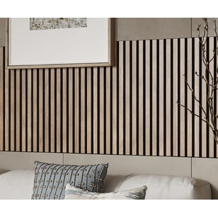 Акустическая панель Cosca, 1200х600х19мм, черный войлок, ясень тирамису