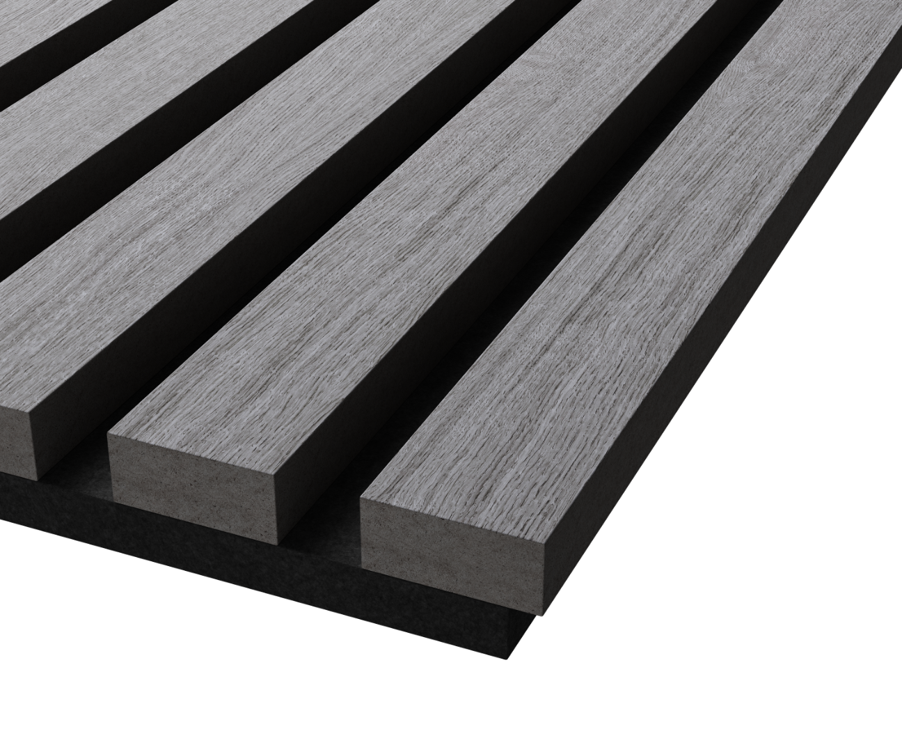 Отделка стен и потолка Акустическая панель Cosca, 1200х600х21мм, черный войлок, дуб ардженто светло-серый