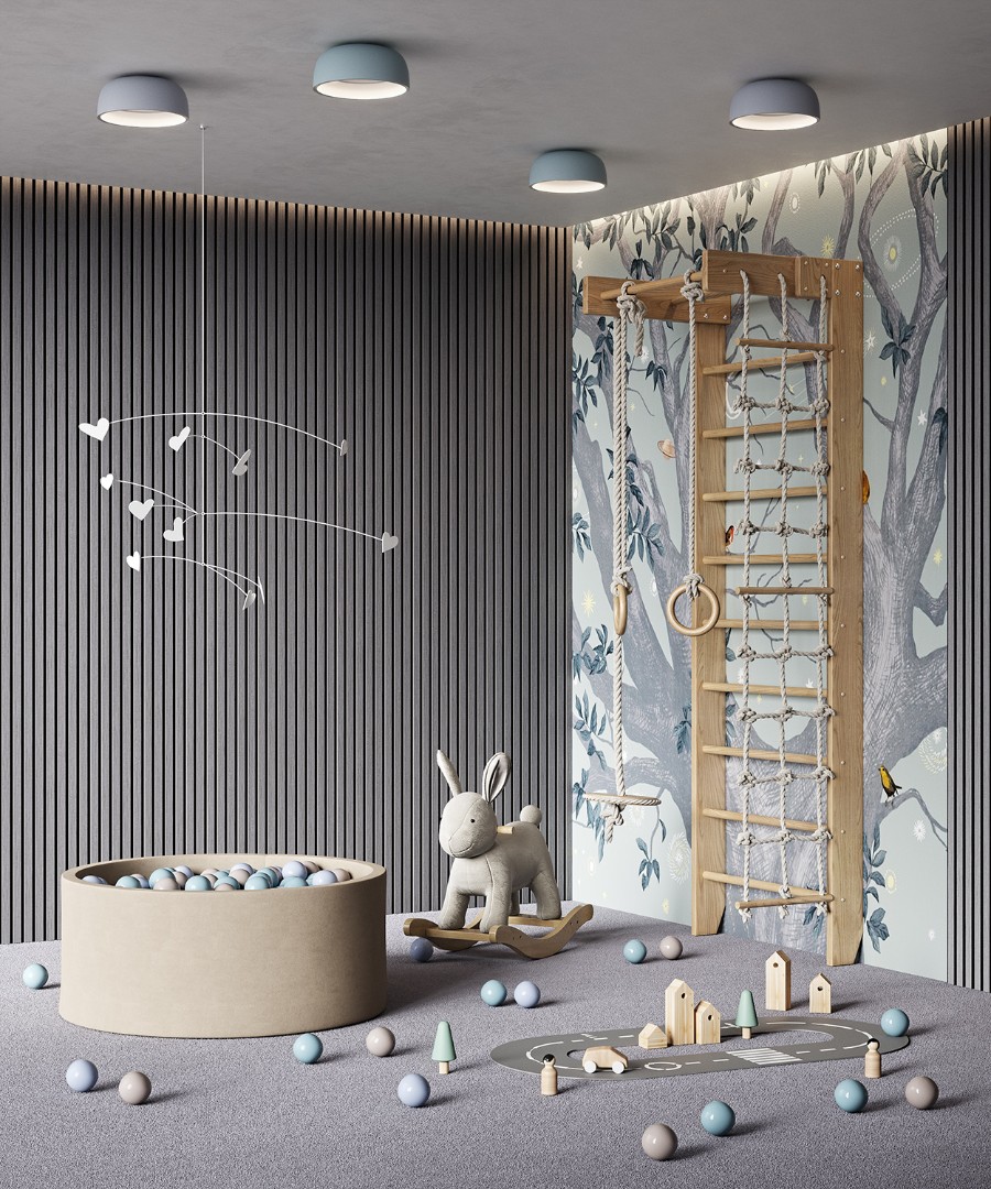 Отделка стен и потолка Акустическая панель Cosca, 1200х600х21мм, черный войлок, дуб ардженто светло-серый