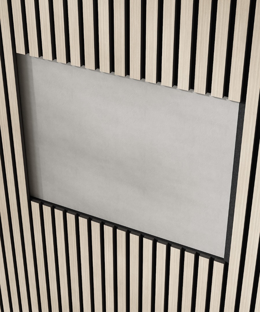 Отделка стен и потолка Акустическая панель Cosca, 1200х600х21мм, черный войлок, дуб клэр светлый