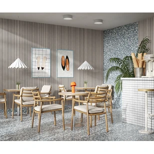 Акустическая панель Cosca, 1200х600х21мм, черный войлок, дуб клэр светлый