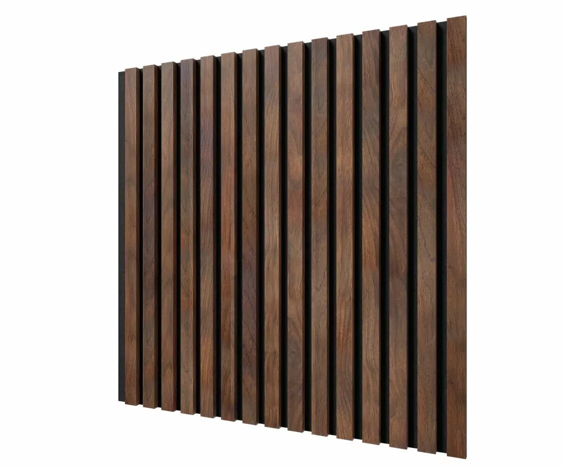 Отделка стен и потолка Акустическая панель Cosca, 600х600х19мм, черный войлок, дуб барон темный