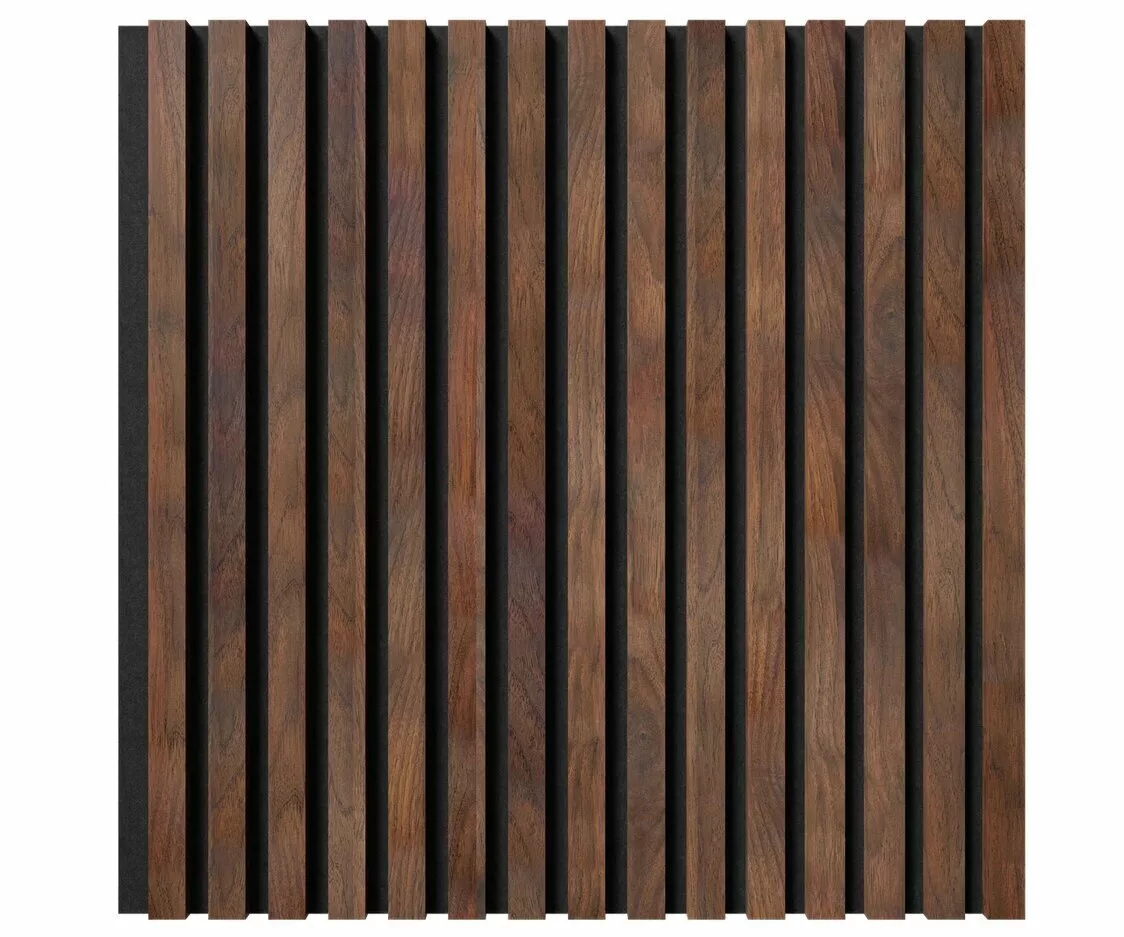 Отделка стен и потолка Акустическая панель Cosca, 600х600х19мм, черный войлок, дуб барон темный