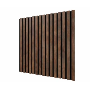 Акустическая панель Cosca, 600х600х19мм, черный войлок, дуб барон темный