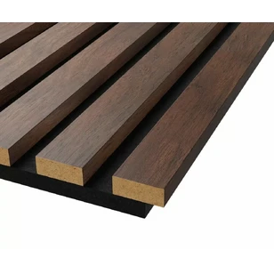 Акустическая панель Cosca, 600х600х19мм, черный войлок, дуб барон темный