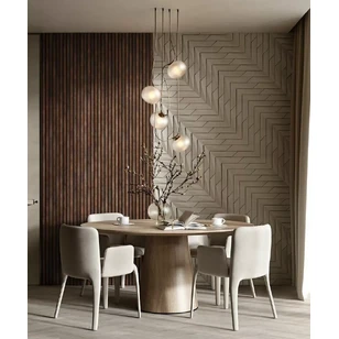 Акустическая панель Cosca, 600х600х19мм, черный войлок, дуб барон темный