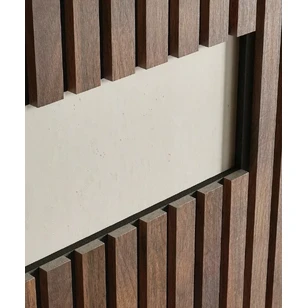 Акустическая панель Cosca, 600х600х19мм, черный войлок, дуб барон темный