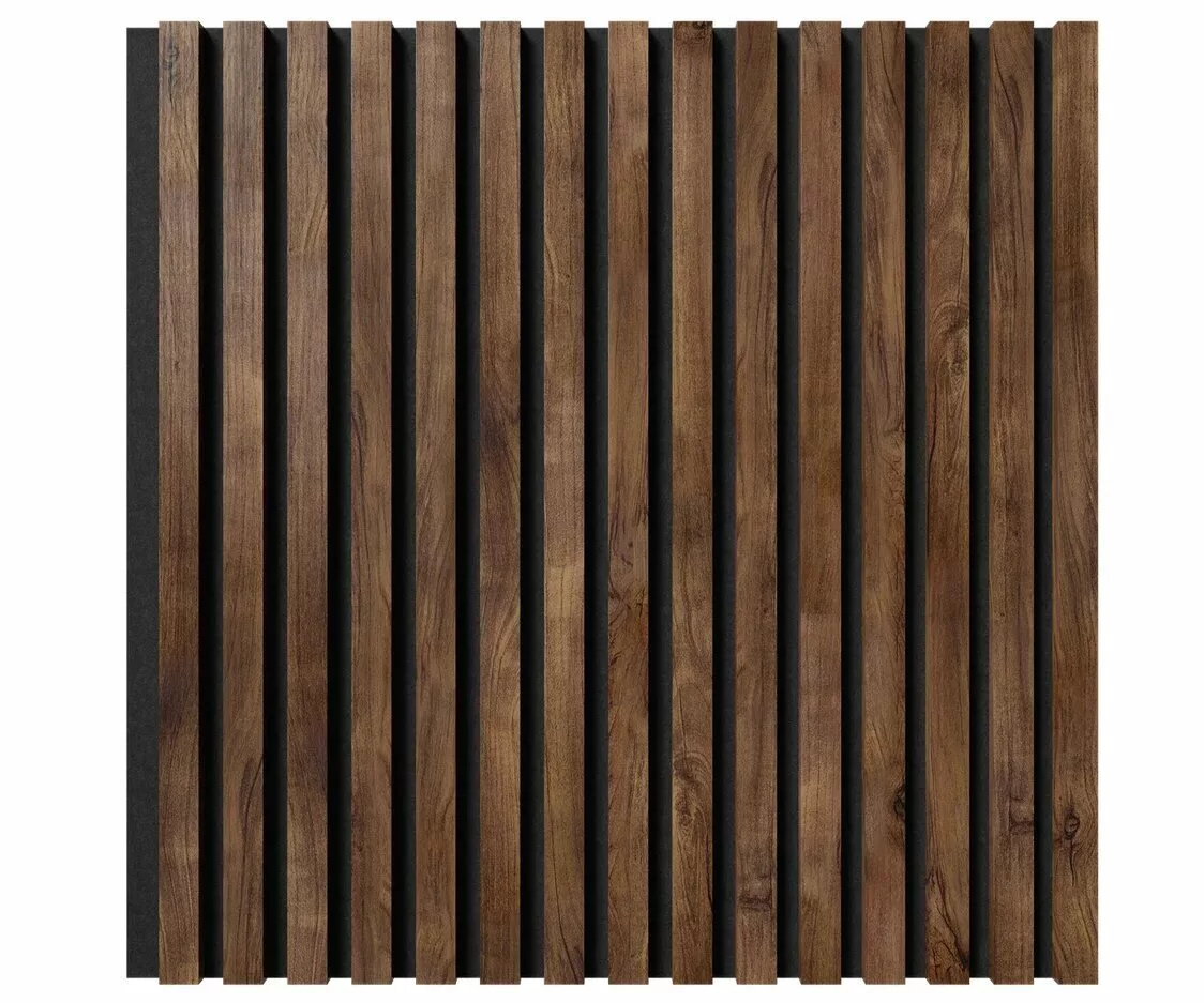 Отделка стен и потолка Акустическая панель Cosca, 600х600х19мм, черный войлок, дуб старинный натуральный