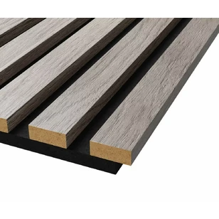 Акустическая панель Cosca, 600х600х19мм, черный войлок, дуб старинный светло-серый