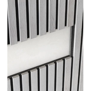 Акустическая панель Cosca, 600х600х19мм, черный войлок, дуб старинный светло-серый