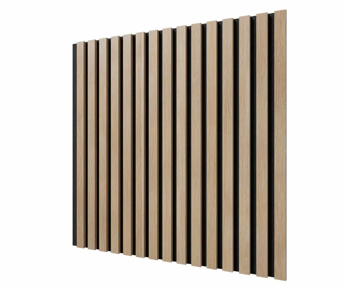 Отделка стен и потолка Акустическая панель Cosca, 600х600х19мм, черный войлок, ясень тирамису