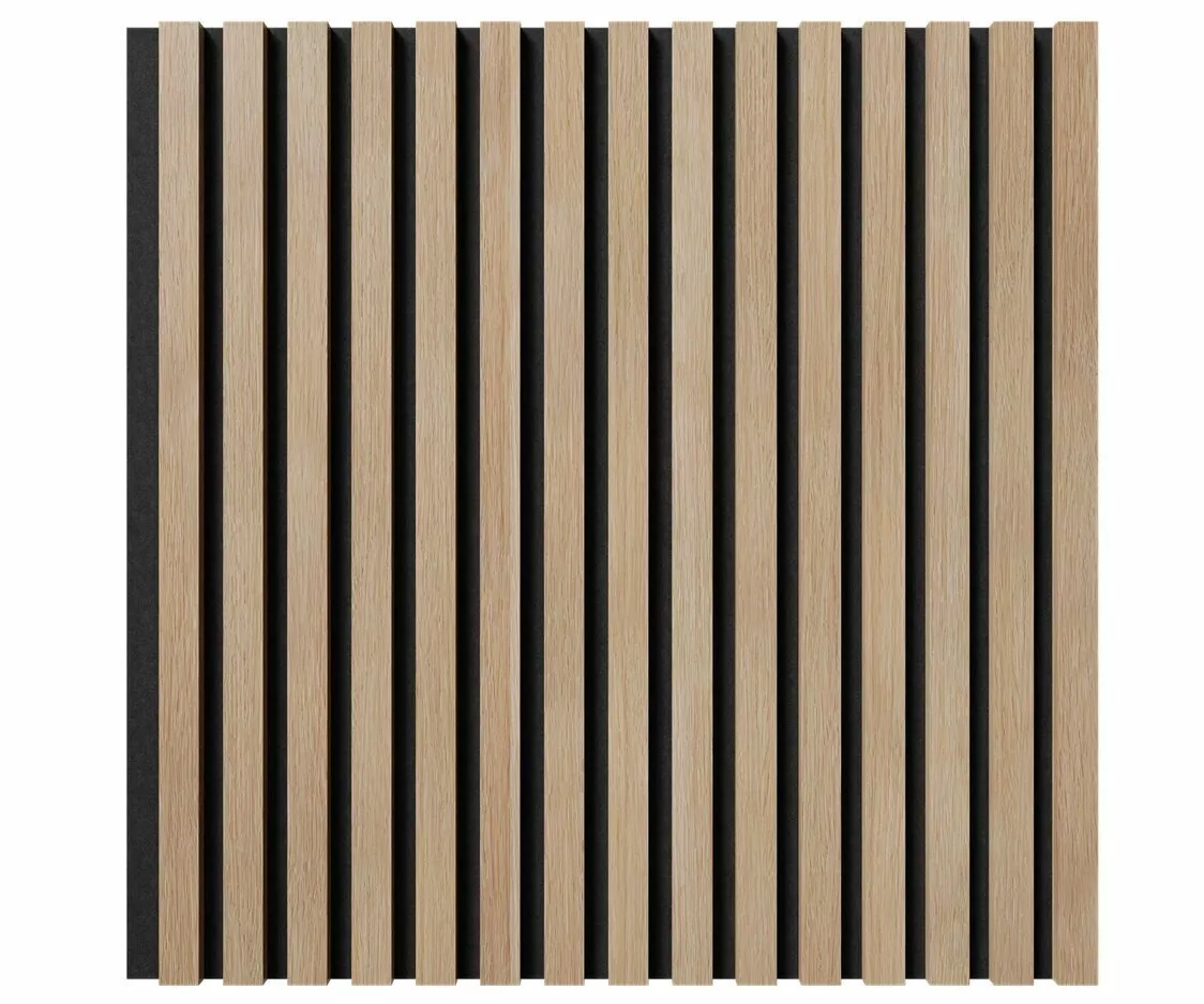 Отделка стен и потолка Акустическая панель Cosca, 600х600х19мм, черный войлок, ясень тирамису