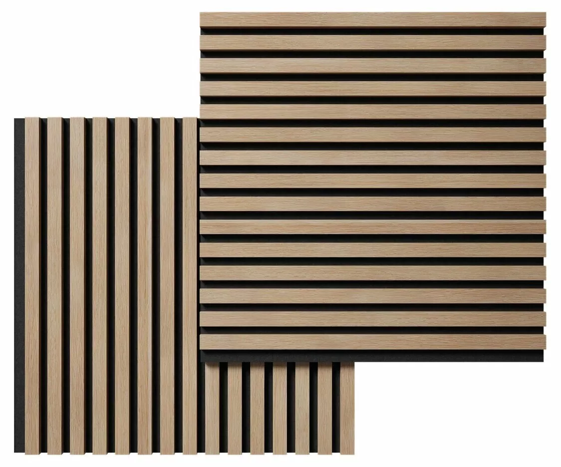 Отделка стен и потолка Акустическая панель Cosca, 600х600х19мм, черный войлок, ясень тирамису