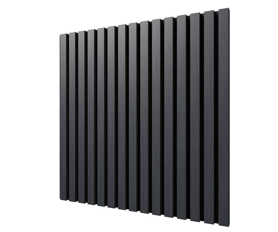 Отделка стен и потолка Акустическая панель Cosca, 600х600х21мм, черный войлок, дуб антрацит темно-серый