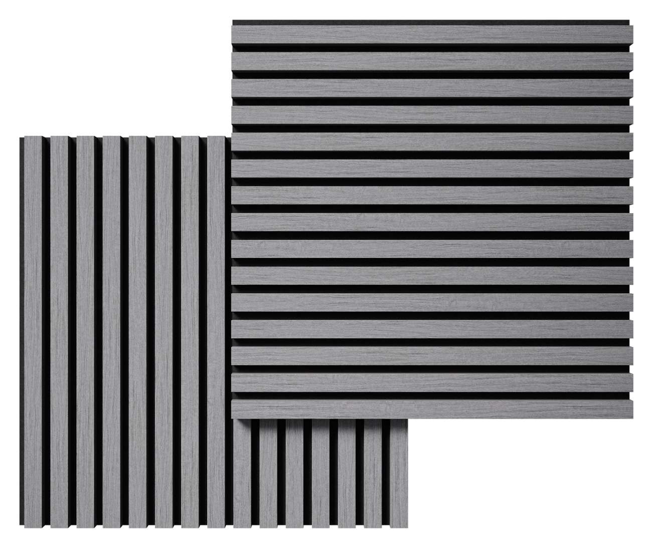 Отделка стен и потолка Акустическая панель Cosca, 600х600х21мм, черный войлок, дуб ардженто светло-серый