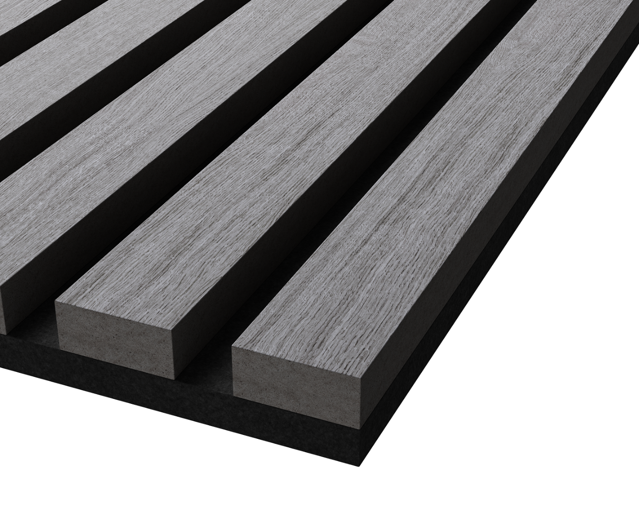 Отделка стен и потолка Акустическая панель Cosca, 600х600х21мм, черный войлок, дуб ардженто светло-серый