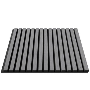 Акустическая панель Cosca, 600х600х21мм, черный войлок, дуб ардженто светло-серый