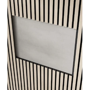 Акустическая панель Cosca, 600х600х21мм, черный войлок, дуб клэр светлый